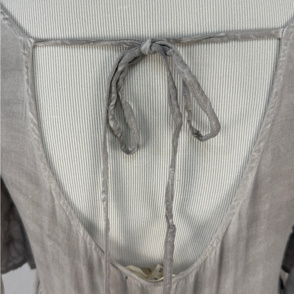 Entro Gray Ruffle Dress Size Small - Picture 8 of 11